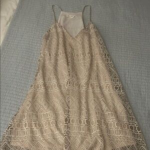 Bo Bel Elegant Beige lined Dress